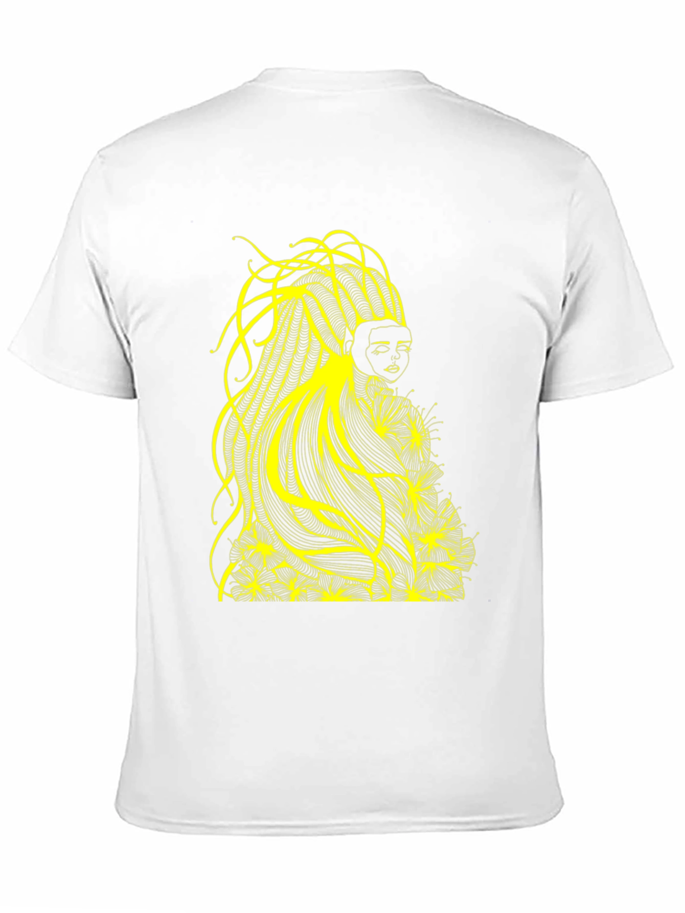 Abstract Yellow Graphic Tee - Black