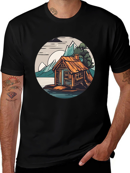 Cabin Lake Tee: Nature Graphic Shirt