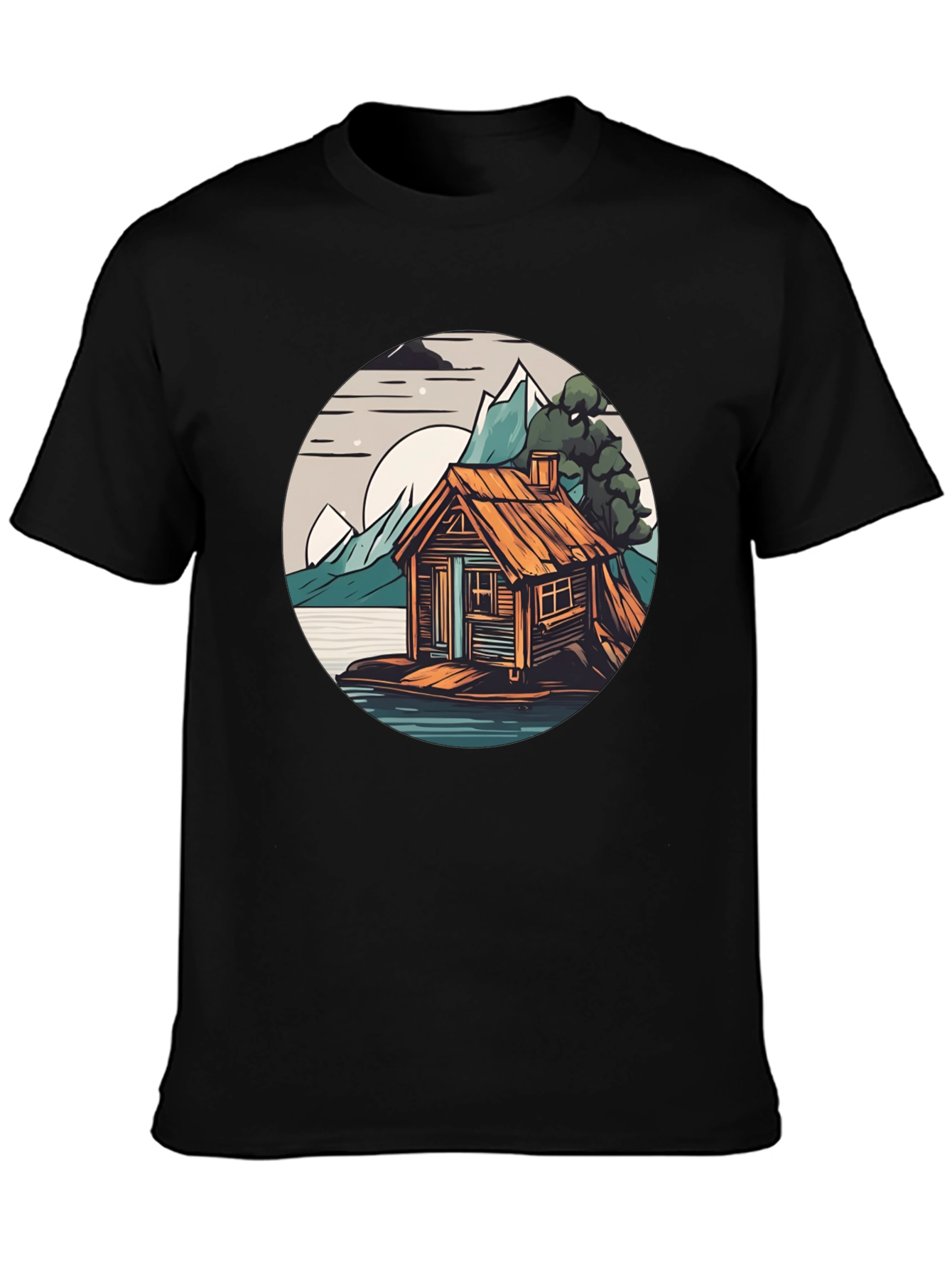 Cabin Lake Tee: Nature Graphic Shirt