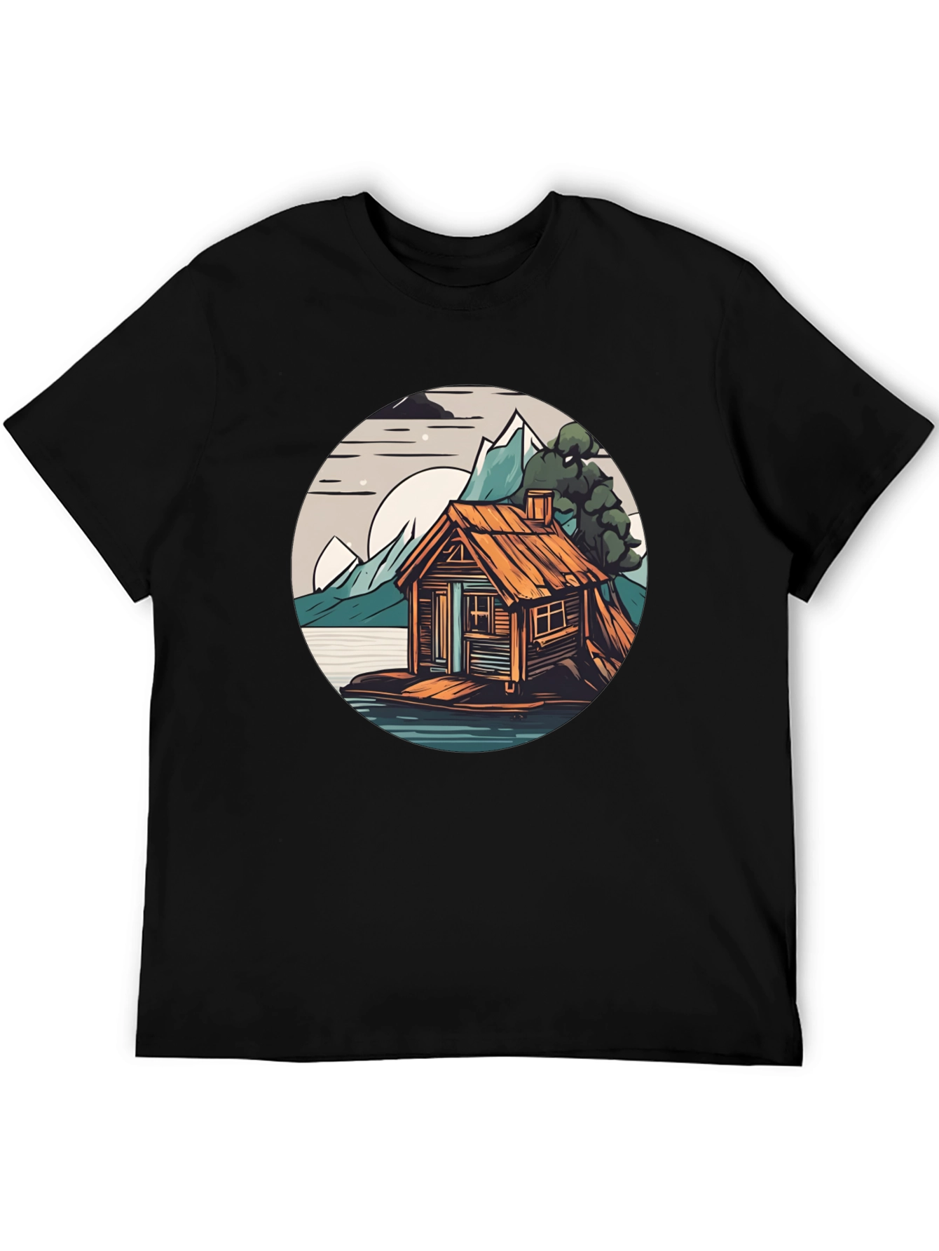 Cabin Lake Tee: Nature Graphic Shirt