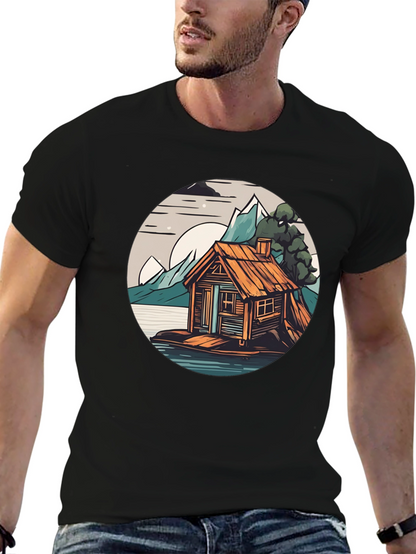Cabin Lake Tee: Nature Graphic Shirt