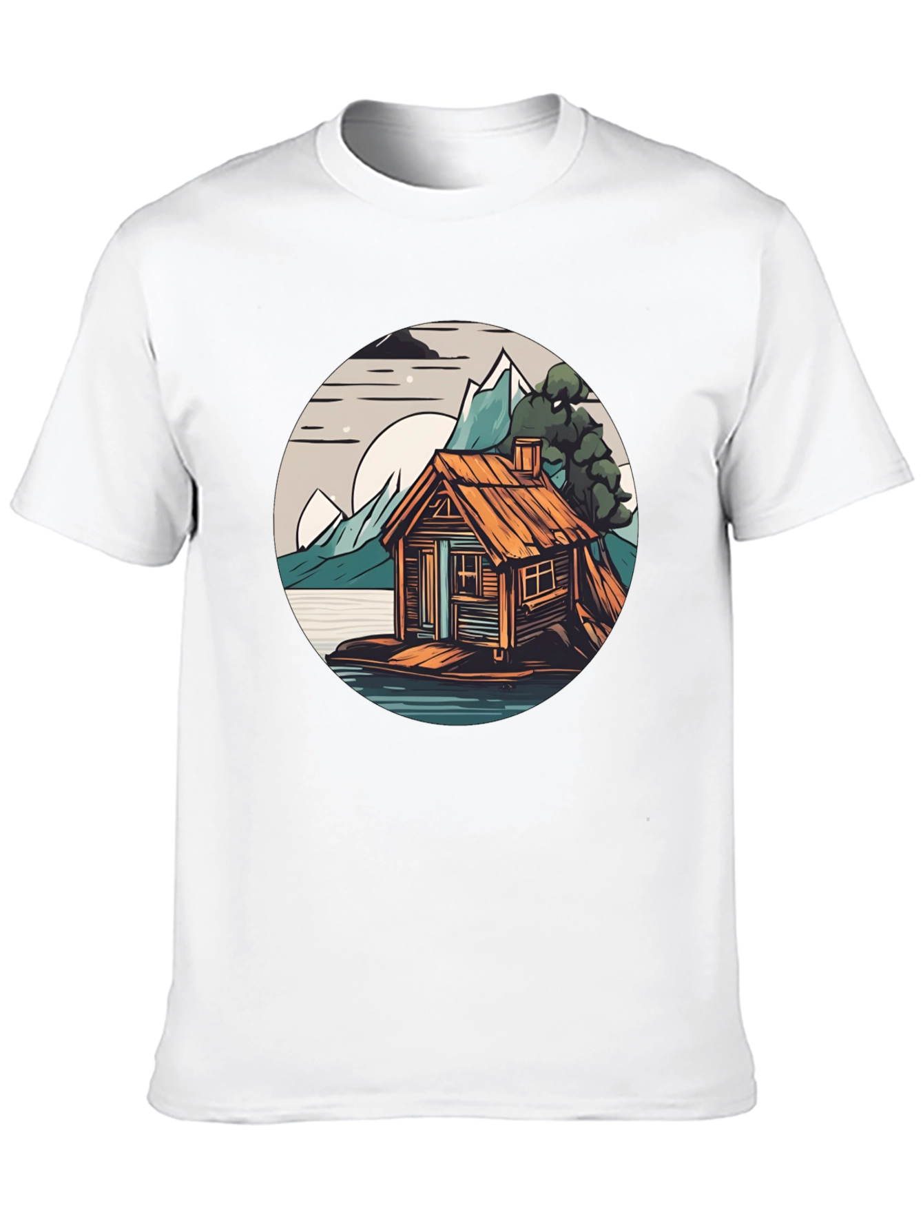 Cabin Lake Tee: Nature Graphic Shirt
