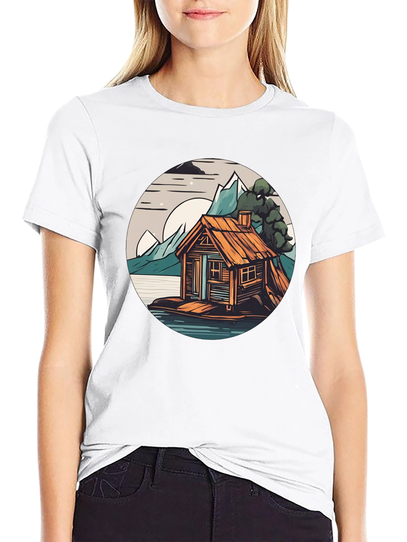 Cabin Lake Tee: Nature Graphic Shirt