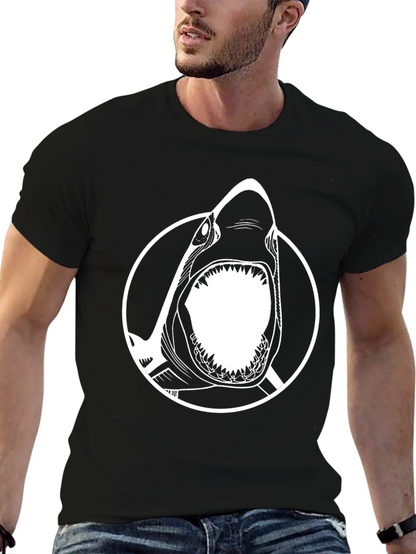 Shark Graphic Tee - Mens Black T-Shirt