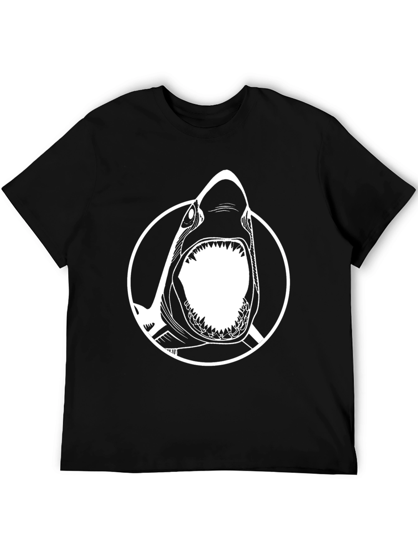 Shark Graphic Tee - Mens Black T-Shirt
