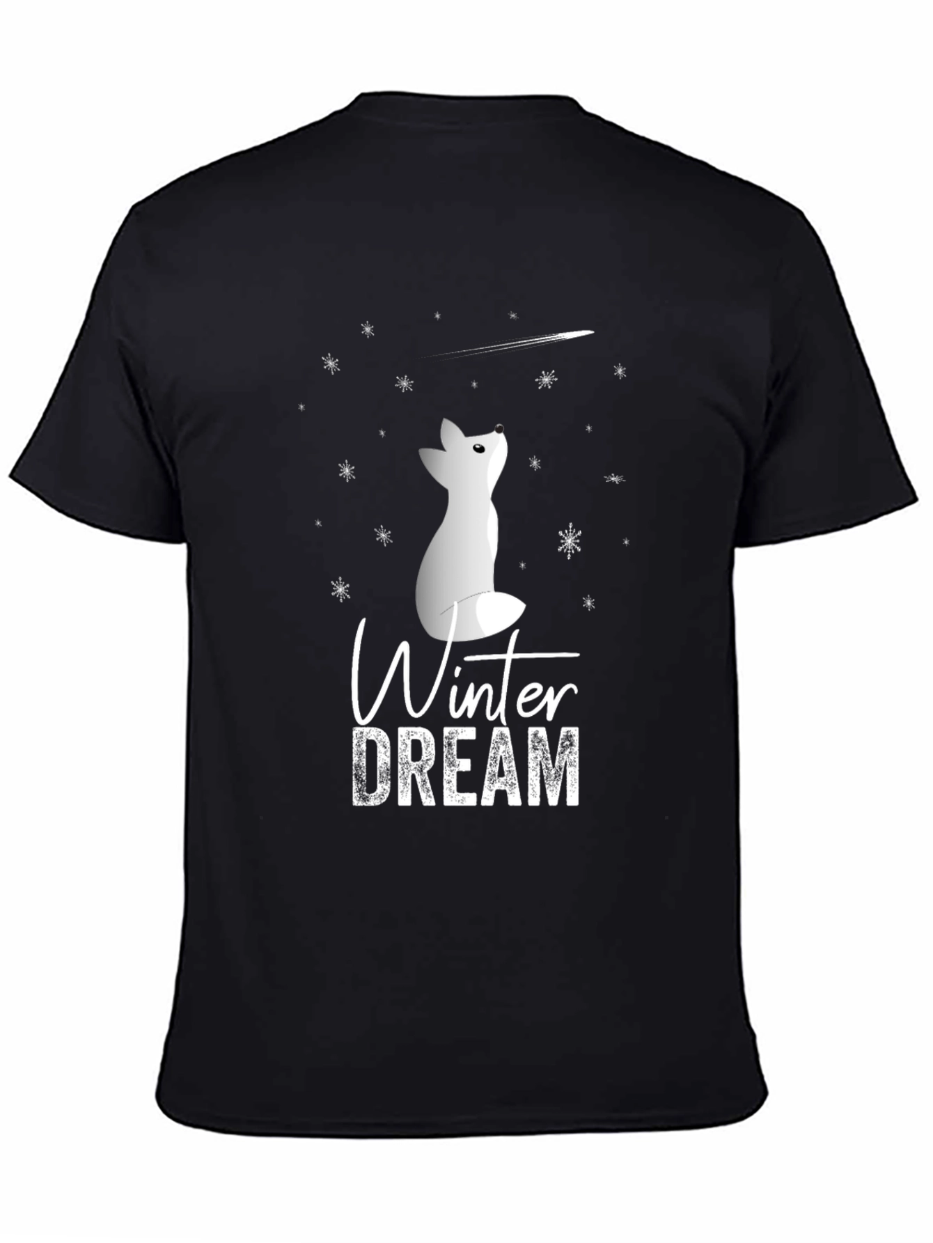 Winter Dream Fox Graphic Tee - Soft Cotton Blend