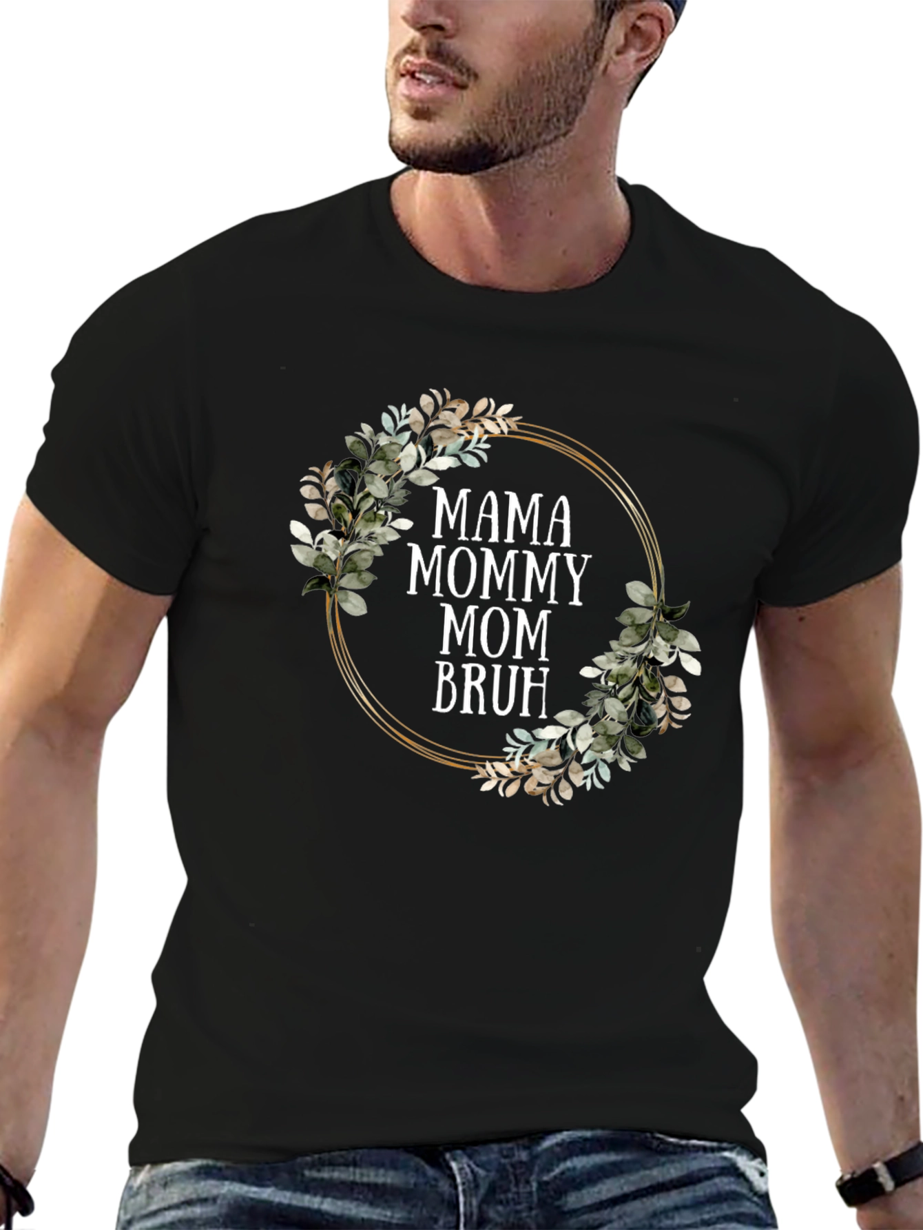 Mama Mommy Mom Bruh T-Shirt - Floral Design