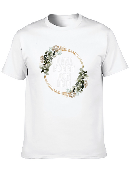 Mama Mommy Mom Bruh T-Shirt - Floral Design