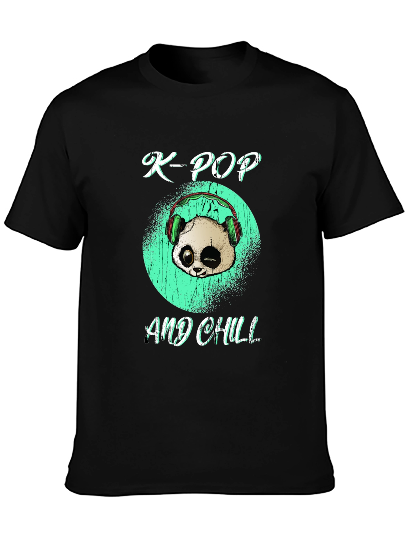 K-Pop and Chill Panda Graphic Tee