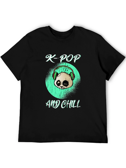 K-Pop and Chill Panda Graphic Tee