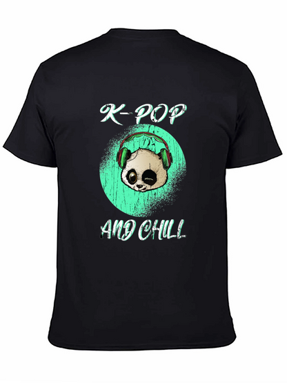 K-Pop and Chill Panda Graphic Tee