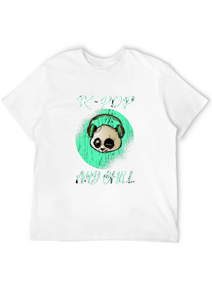 K-Pop and Chill Panda Graphic Tee