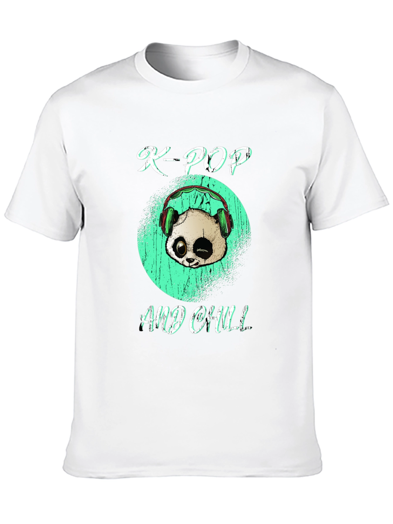 K-Pop and Chill Panda Graphic Tee