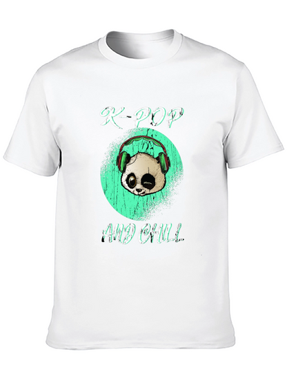 K-Pop and Chill Panda Graphic Tee
