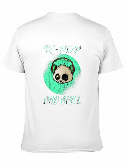 K-Pop and Chill Panda Graphic Tee