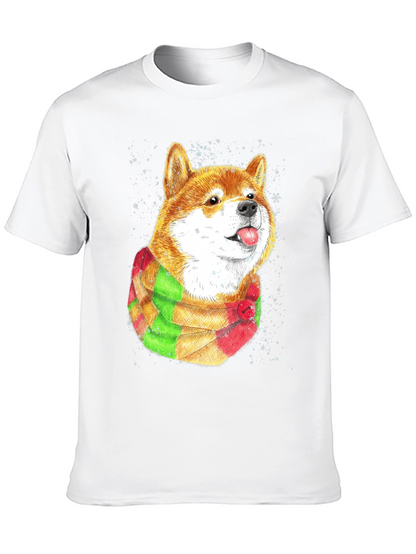 Shiba Inu T-Shirt with Scarf - Dog Lover Apparel