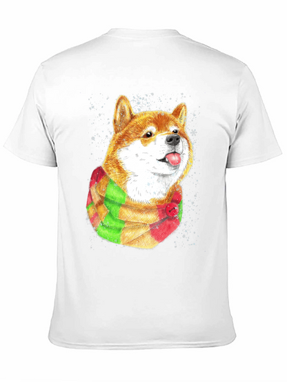 Shiba Inu T-Shirt with Scarf - Dog Lover Apparel