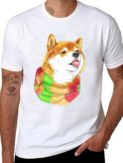 Shiba Inu T-Shirt with Scarf - Dog Lover Apparel