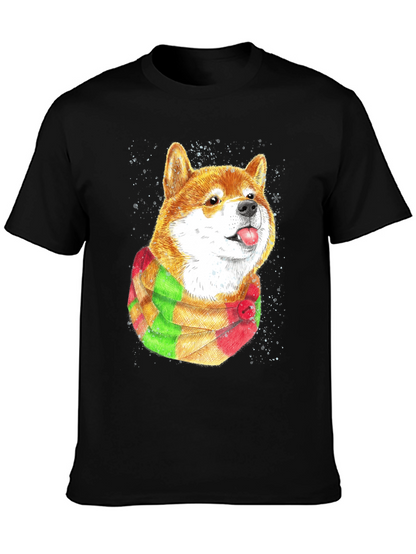 Shiba Inu T-Shirt with Scarf - Dog Lover Apparel