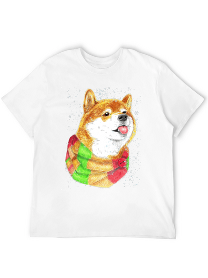 Shiba Inu T-Shirt with Scarf - Dog Lover Apparel