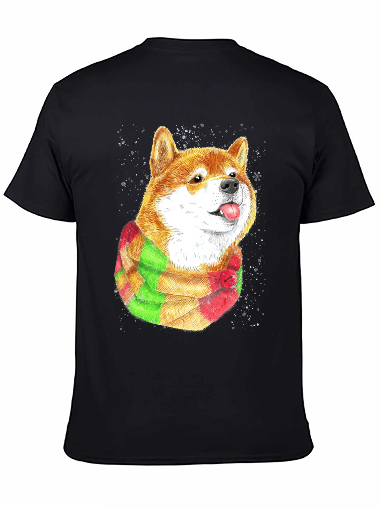 Shiba Inu T-Shirt with Scarf - Dog Lover Apparel