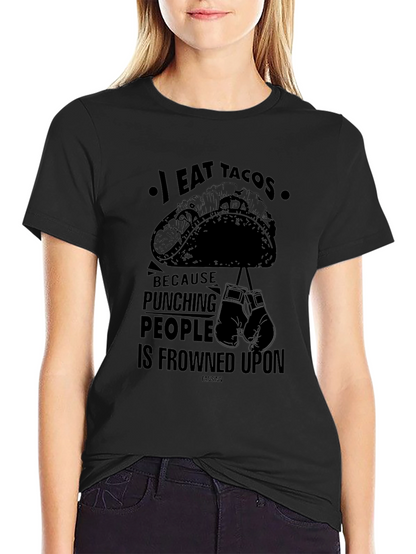 I Eat Tacos Funny Graphic T-Shirt