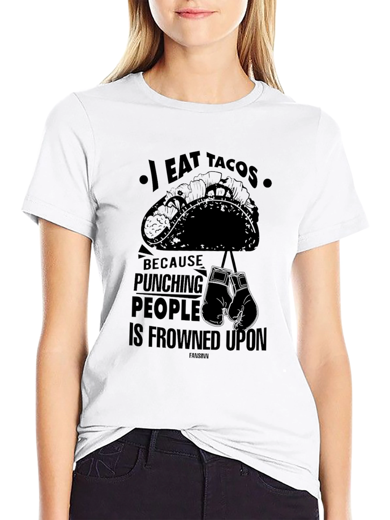 I Eat Tacos Funny Graphic T-Shirt