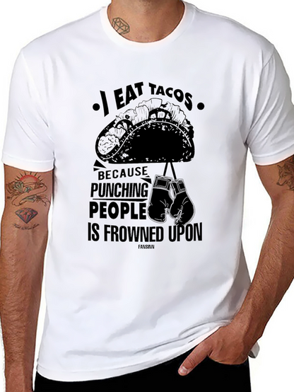 I Eat Tacos Funny Graphic T-Shirt