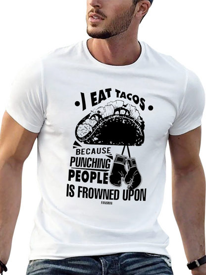 I Eat Tacos Funny Graphic T-Shirt