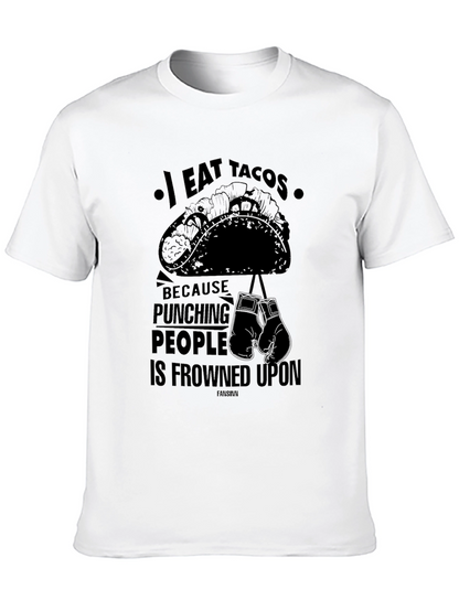 I Eat Tacos Funny Graphic T-Shirt