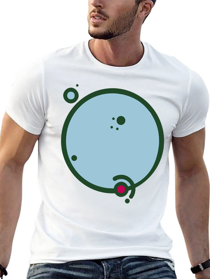 Geometric Planet Graphic Black Tee