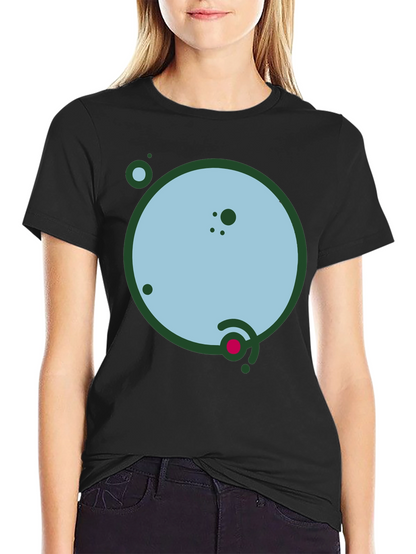 Geometric Planet Graphic Black Tee