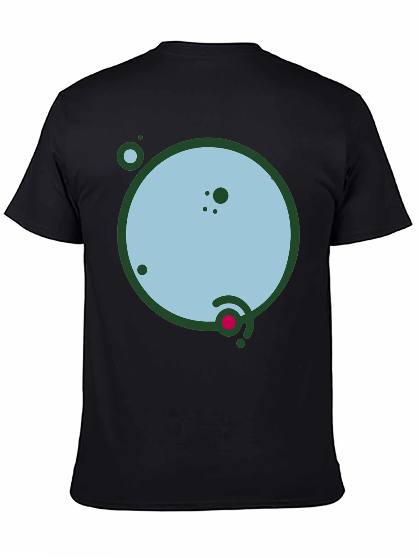 Geometric Planet Graphic Black Tee
