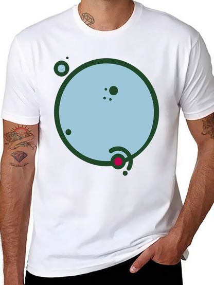 Geometric Planet Graphic Black Tee
