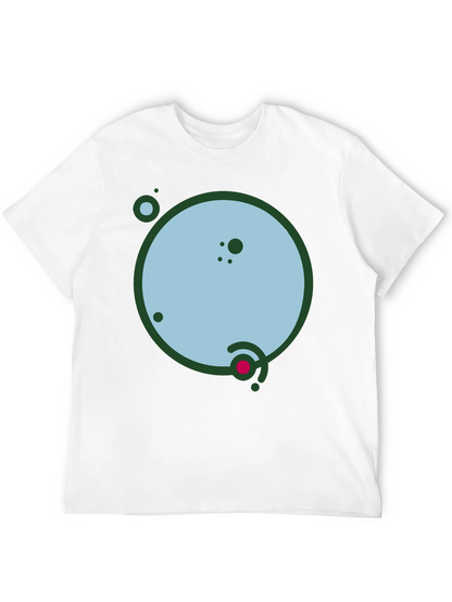 Geometric Planet Graphic Black Tee