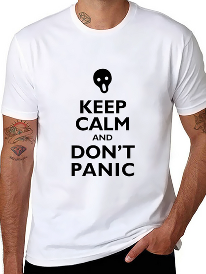 Keep Calm Dont Panic Black T-Shirt