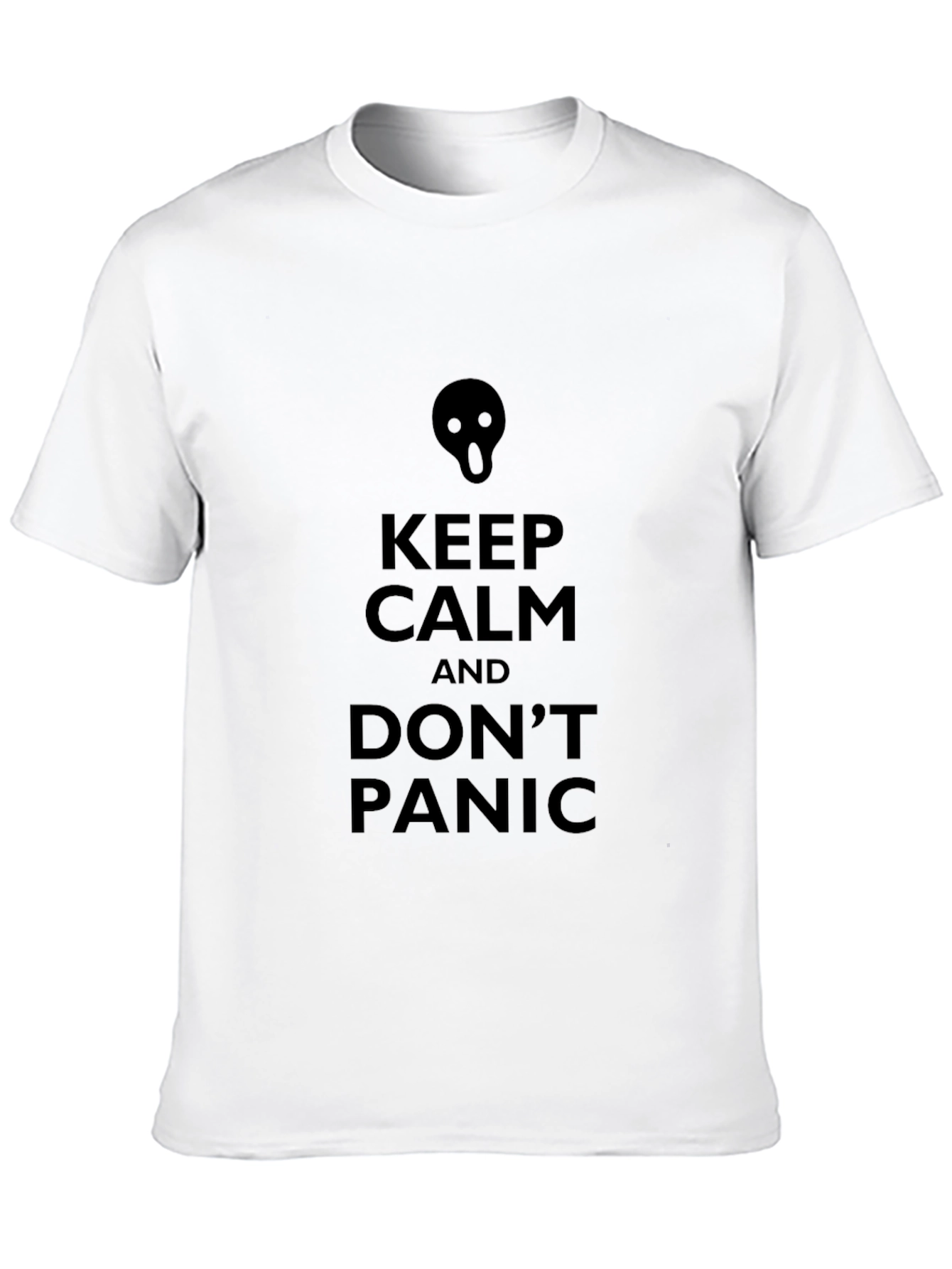 Keep Calm Dont Panic Black T-Shirt