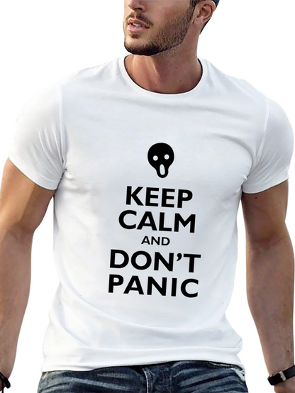 Keep Calm Dont Panic Black T-Shirt