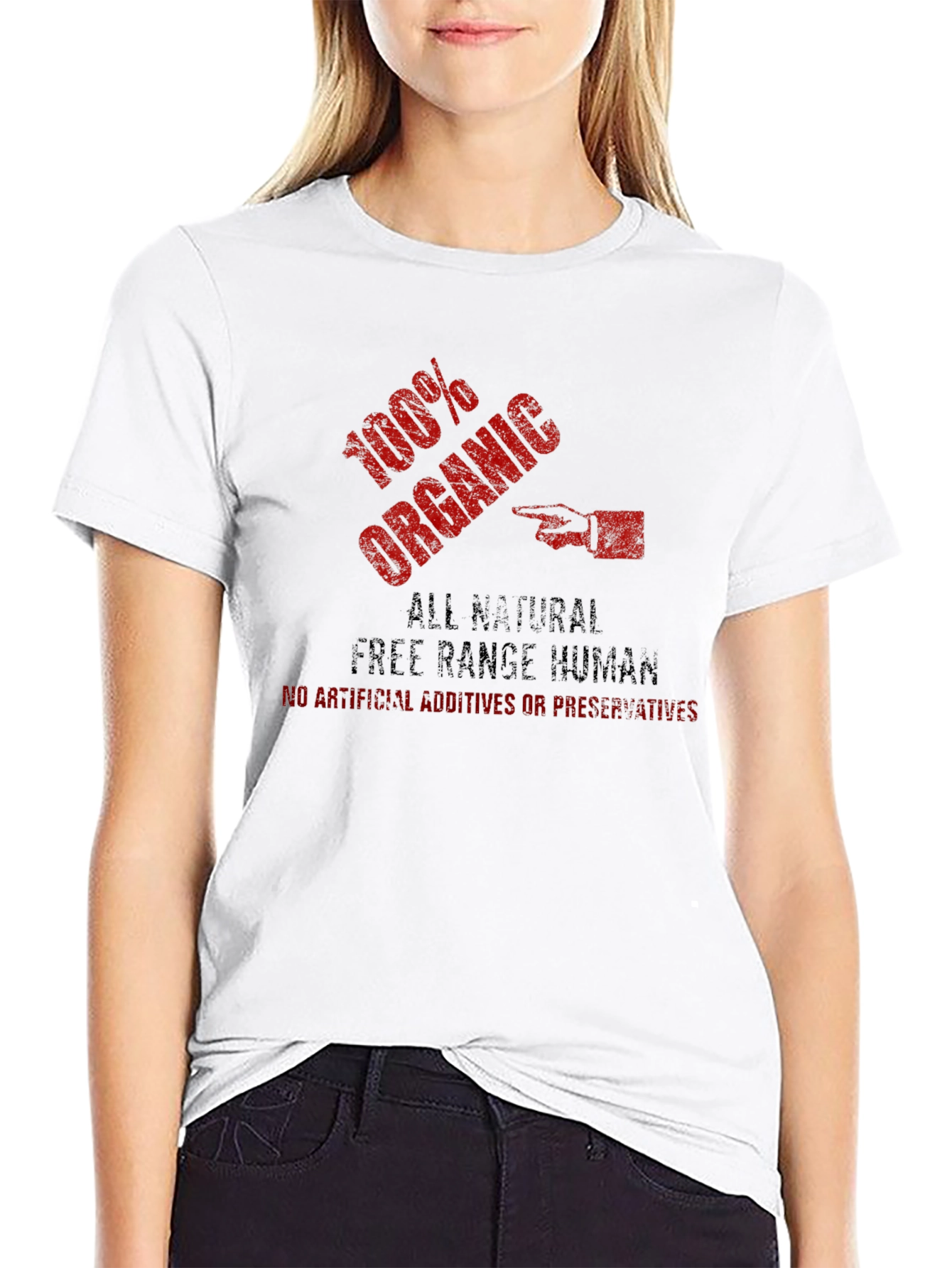 100% Organic Free Range Human Funny T-Shirt
