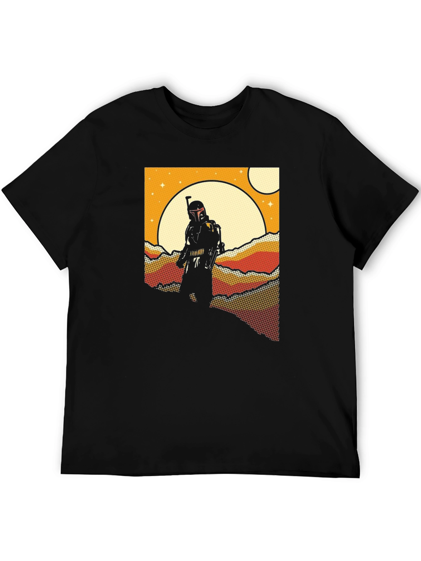 Retro Sci-Fi T-Shirt: Bounty Hunter Scene