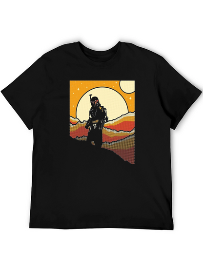 Retro Sci-Fi T-Shirt: Bounty Hunter Scene