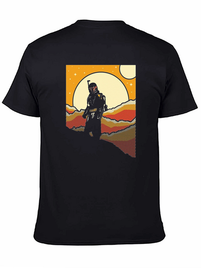 Retro Sci-Fi T-Shirt: Bounty Hunter Scene