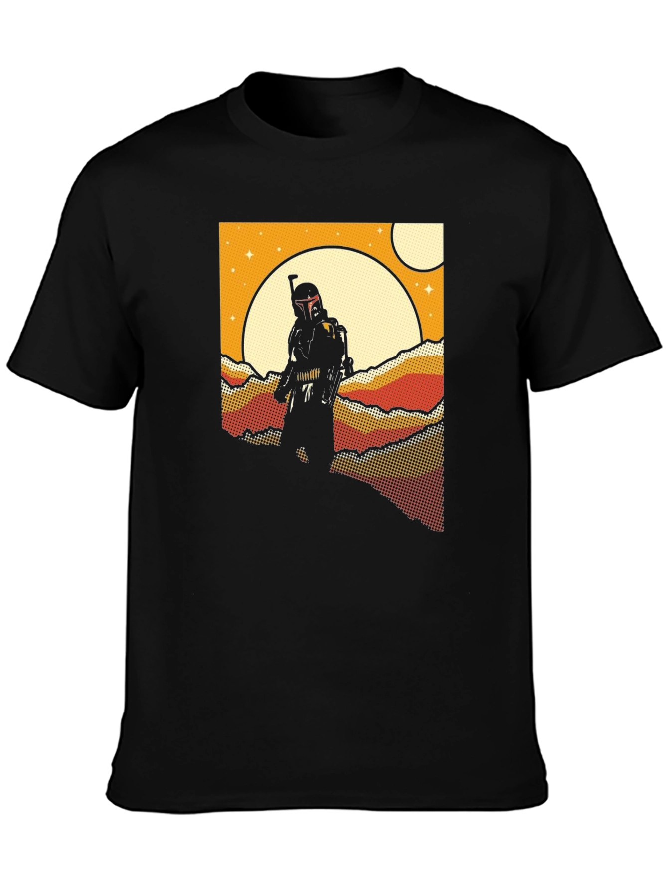 Retro Sci-Fi T-Shirt: Bounty Hunter Scene