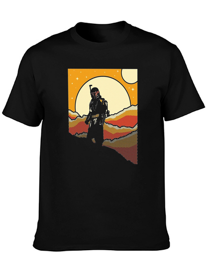 Retro Sci-Fi T-Shirt: Bounty Hunter Scene