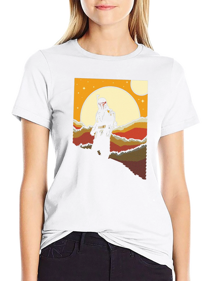 Retro Sci-Fi T-Shirt: Bounty Hunter Scene