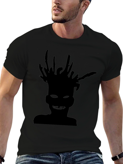 Unique Silhouette Graphic Black T-Shirt