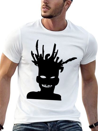 Unique Silhouette Graphic Black T-Shirt