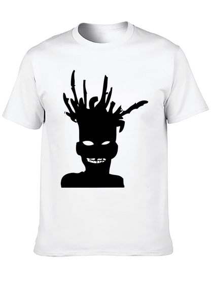 Unique Silhouette Graphic Black T-Shirt