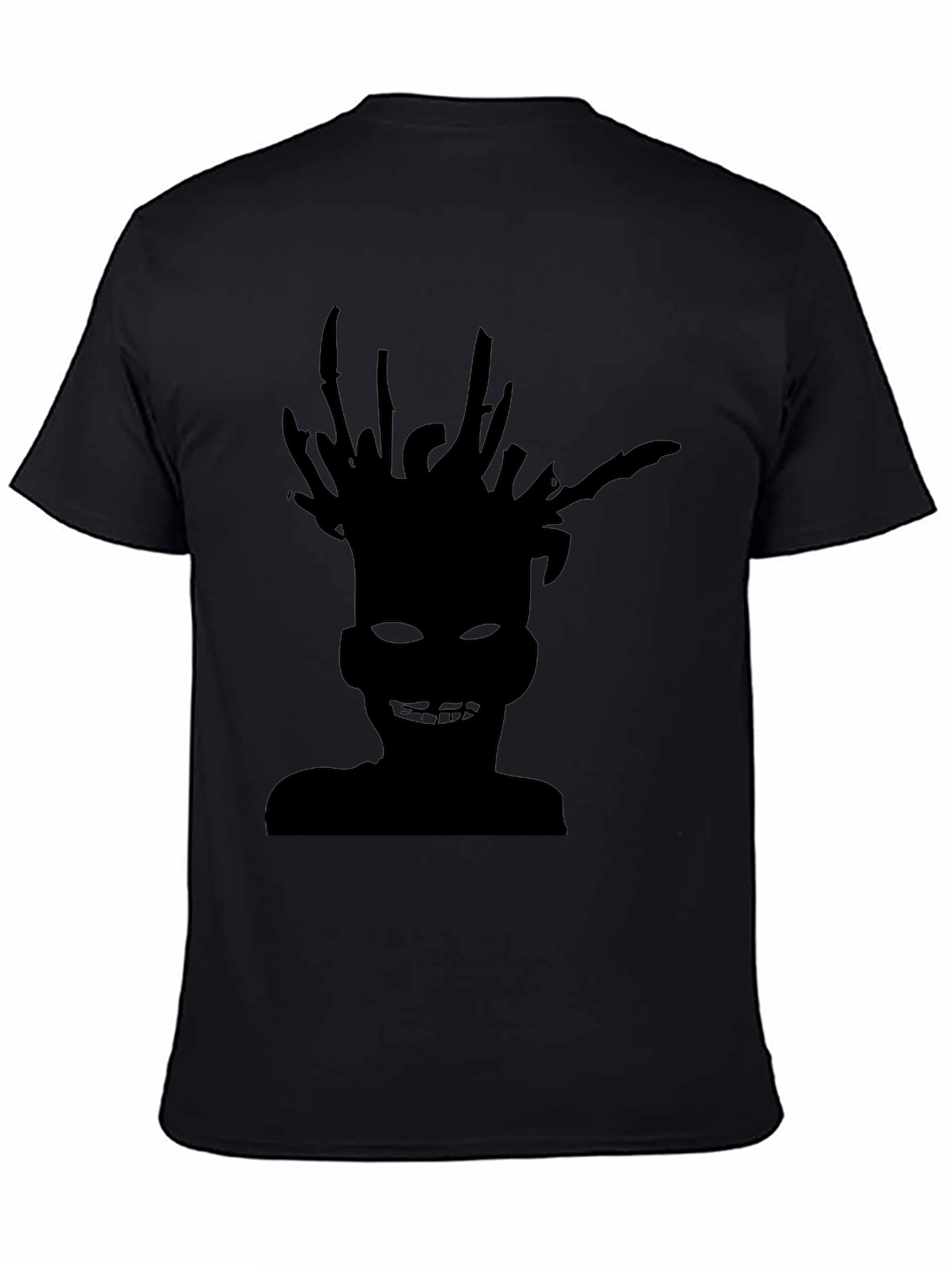 Unique Silhouette Graphic Black T-Shirt