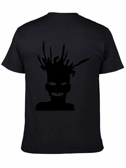 Unique Silhouette Graphic Black T-Shirt
